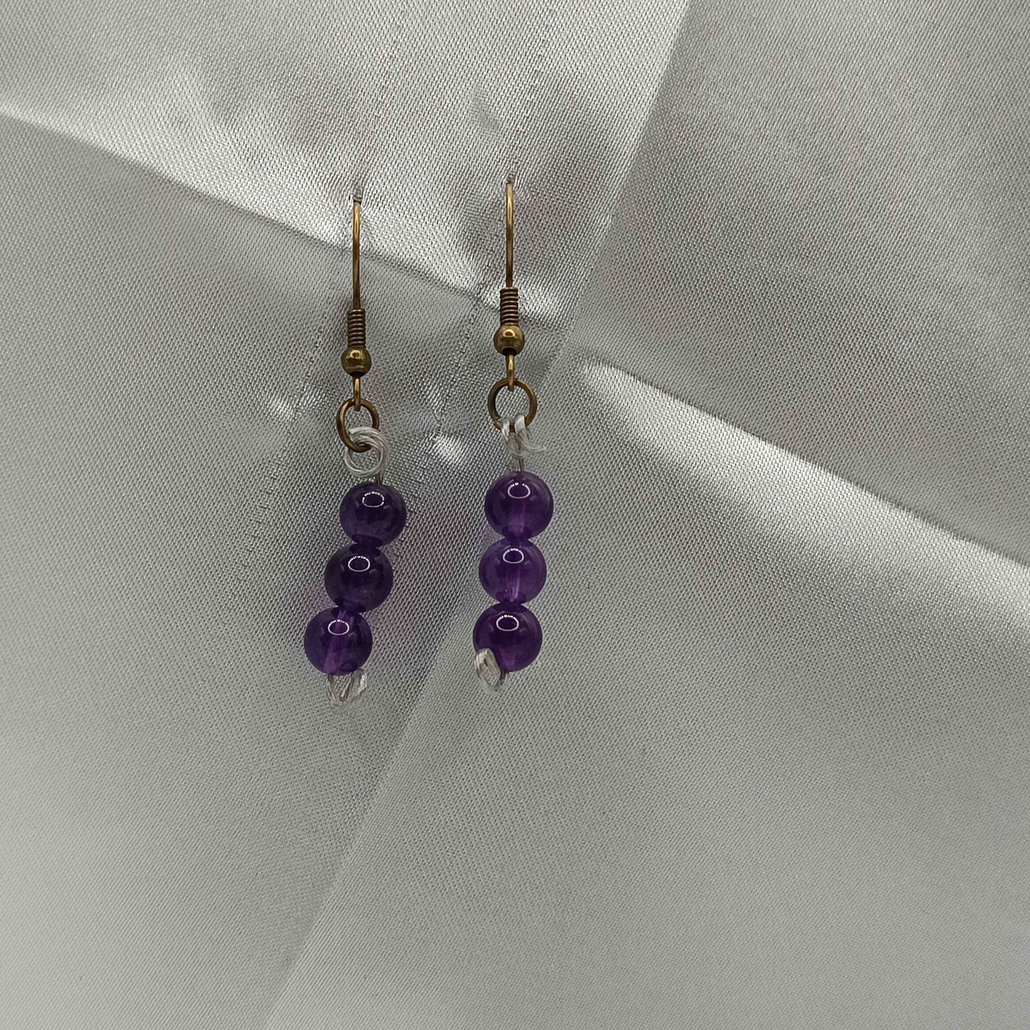 Boucle d'oreille améthyste