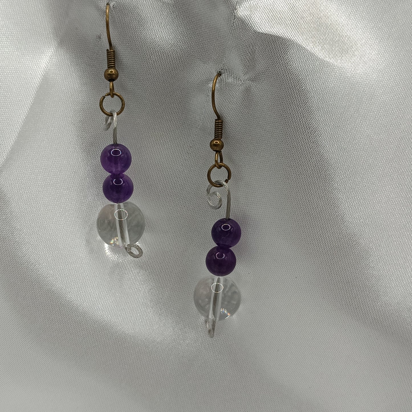 Boucle d'oreille améthyste