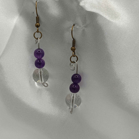 Boucle d'oreille améthyste
