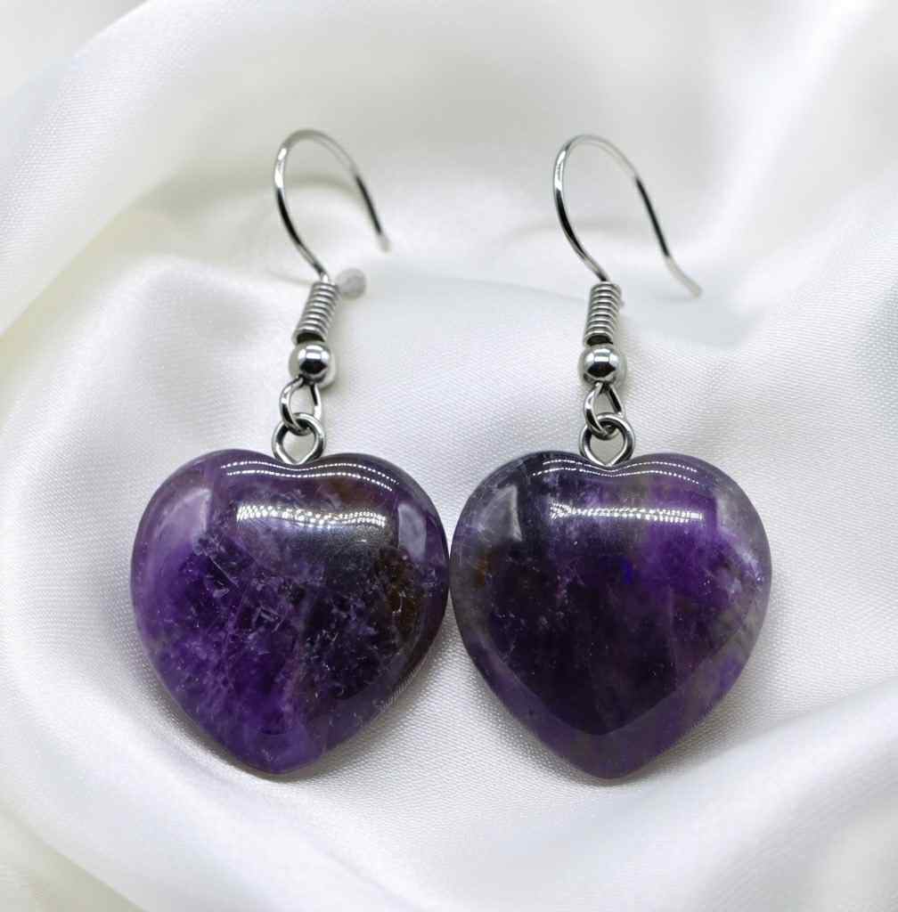 Boucle d'oreillle améthyste