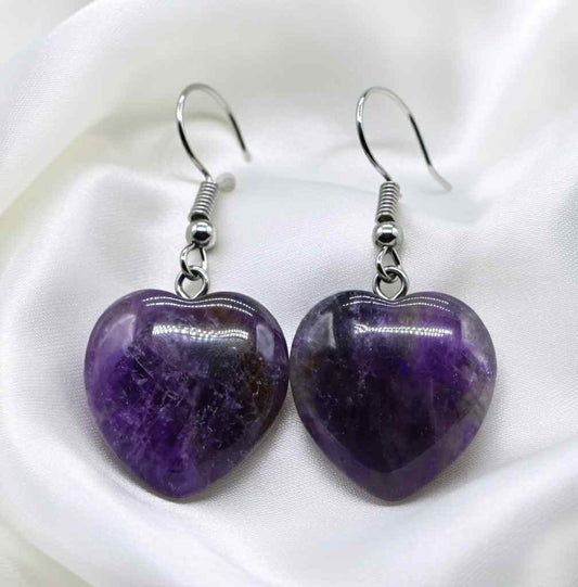 Boucle d'oreillle améthyste