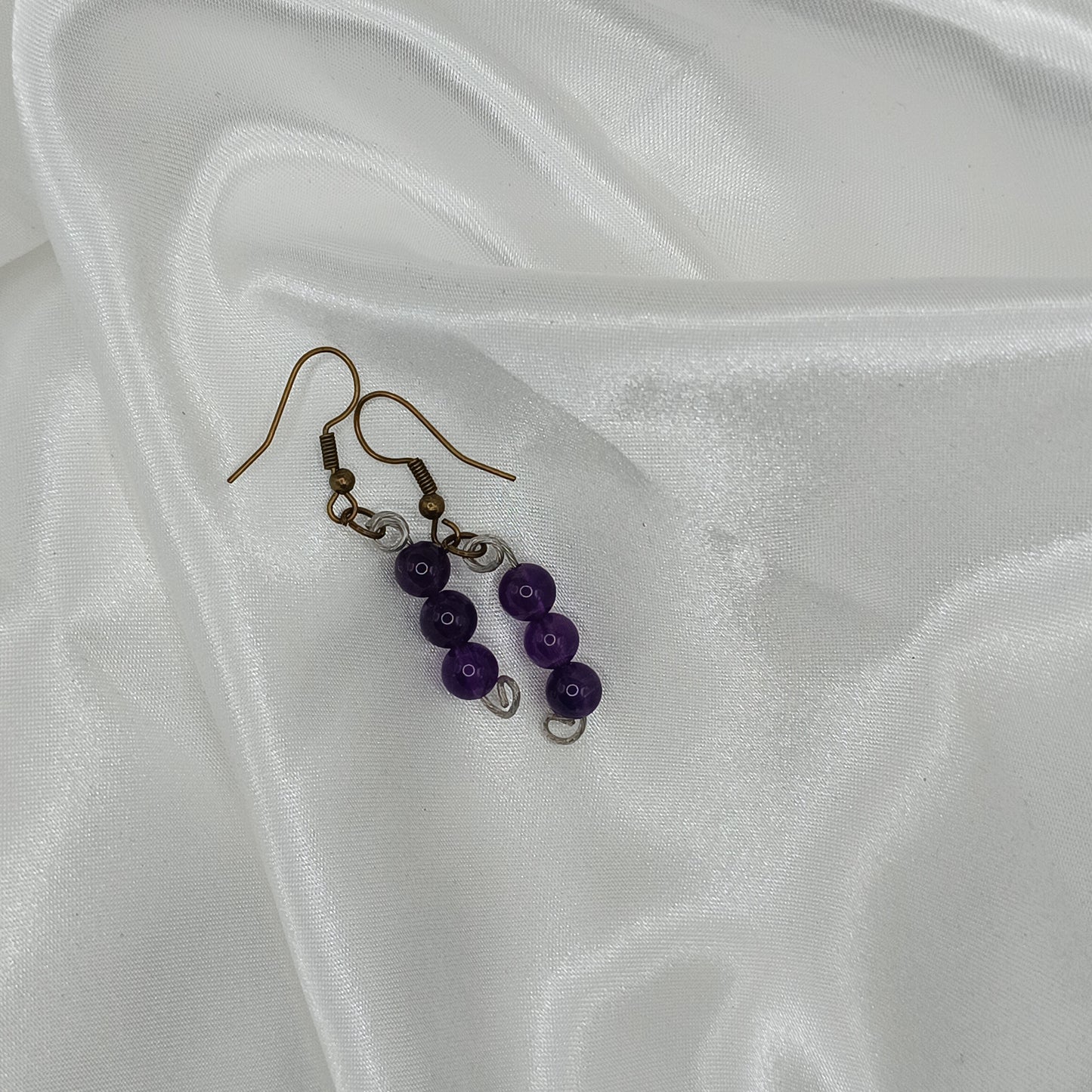 Boucle d'oreille améthyste