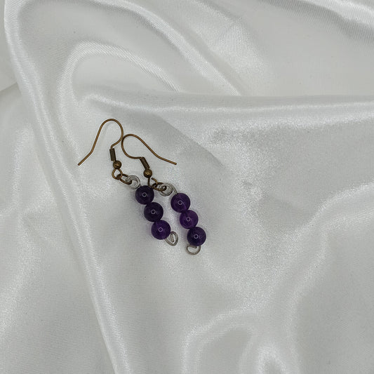 Boucle d'oreille améthyste