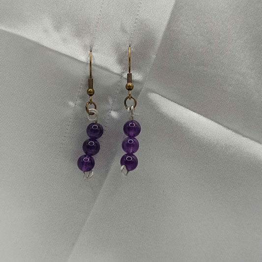 Boucle d'oreille améthyste