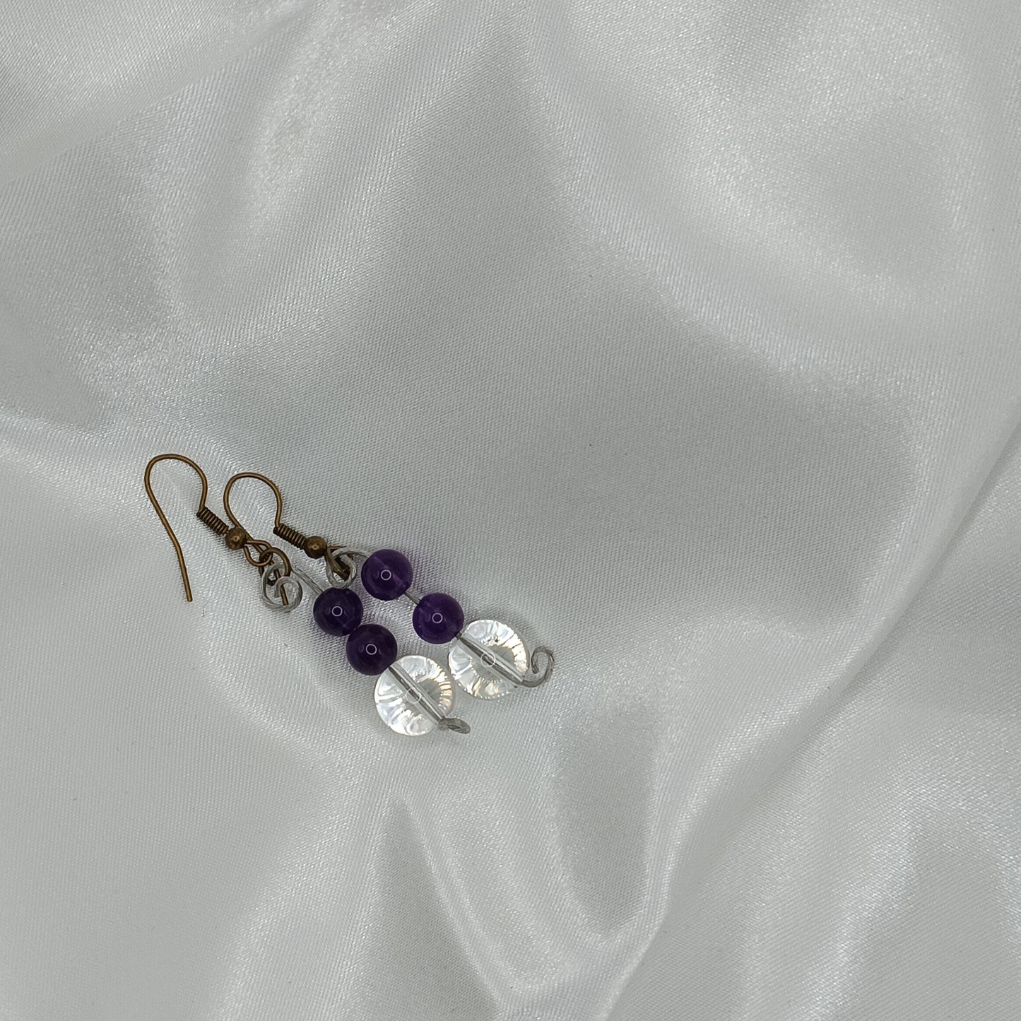 Boucle d'oreille améthyste