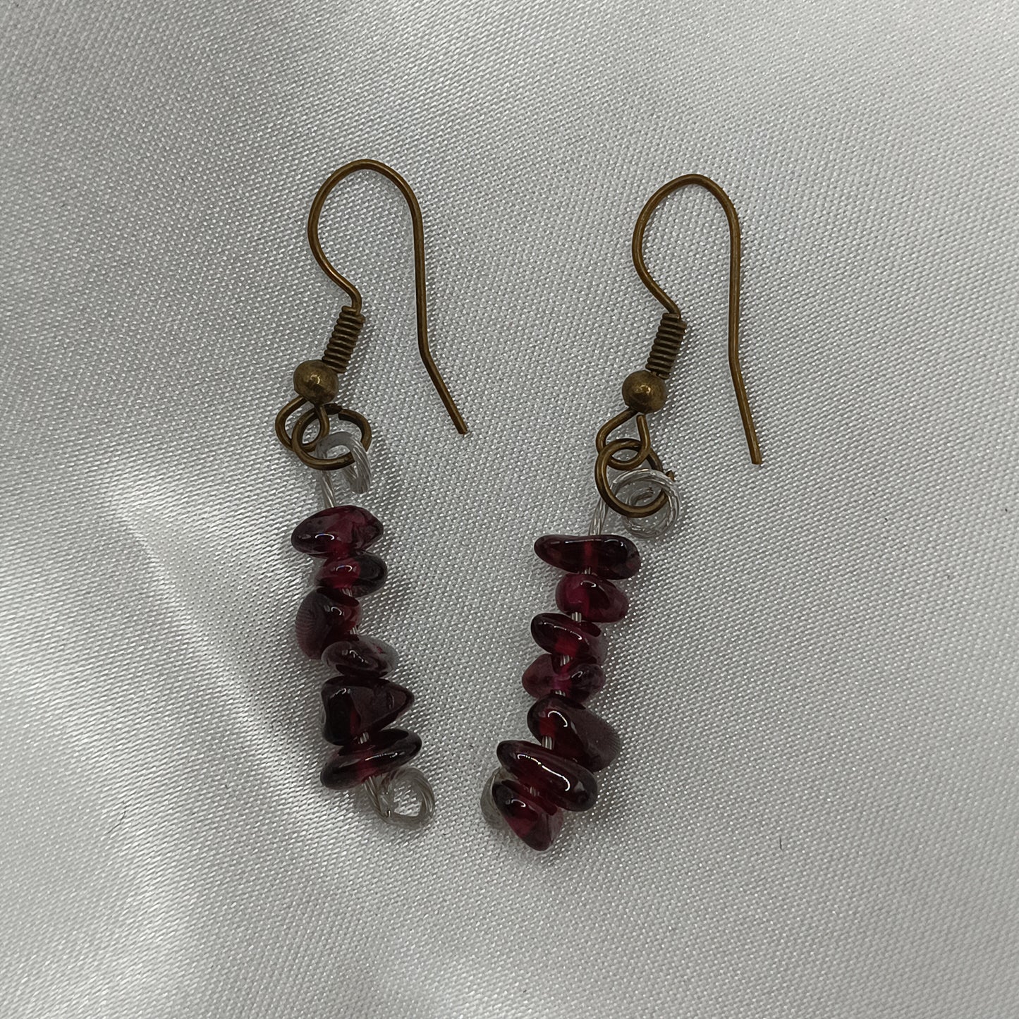 Boucle d'oreille grenat