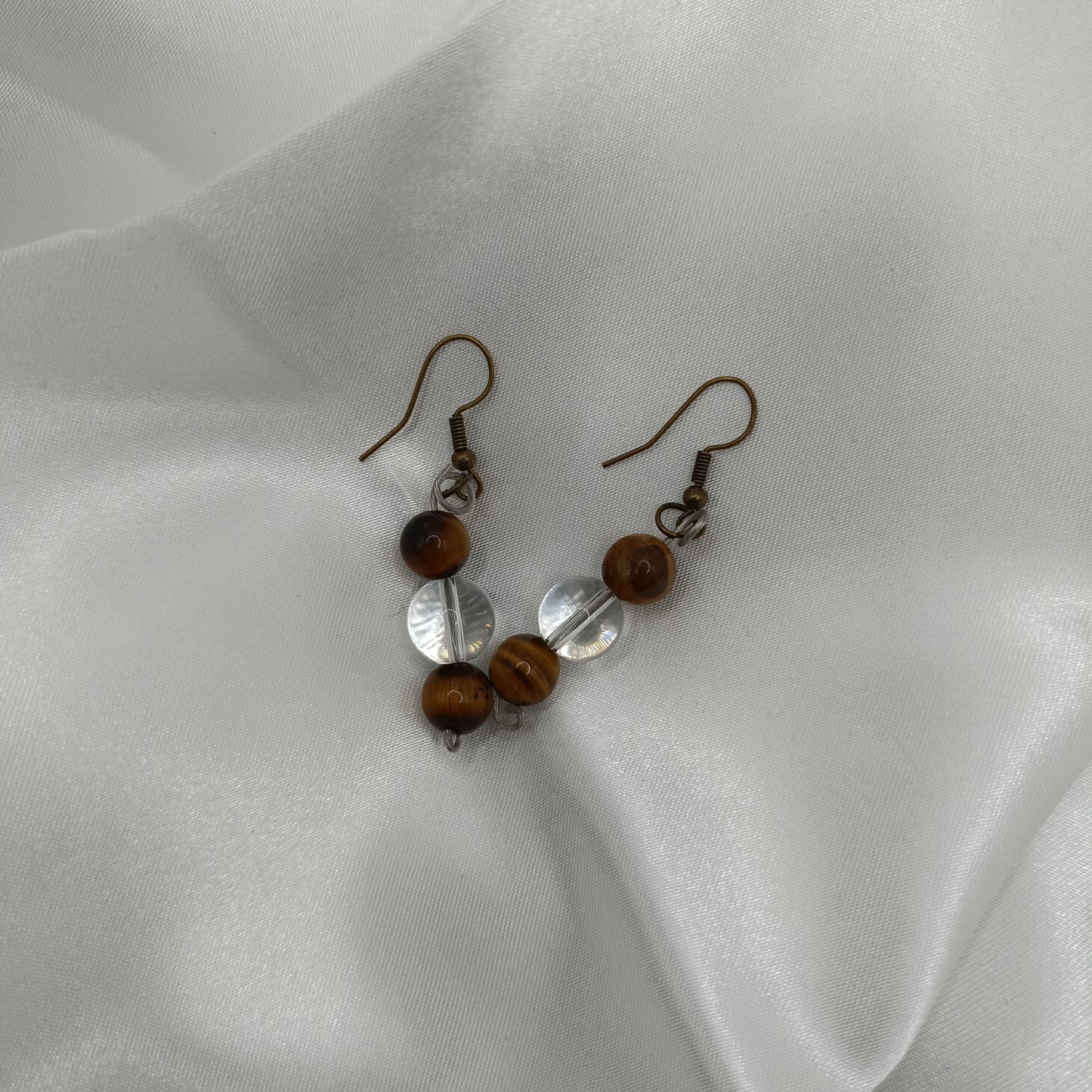 Boucle d'oreille oeil de tigre