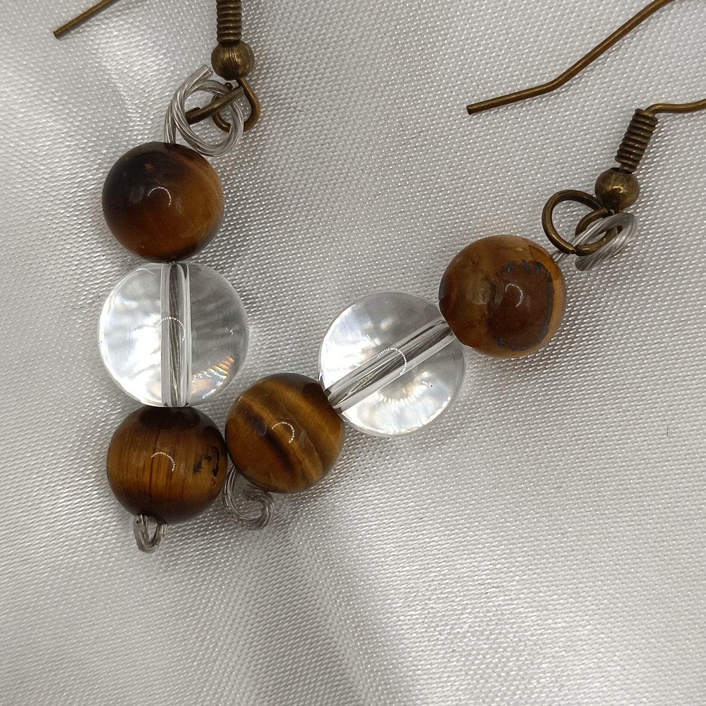 Boucle d'oreille oeil de tigre