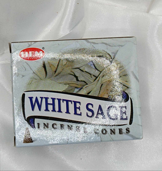 Encens HEM sauge blanche en cône