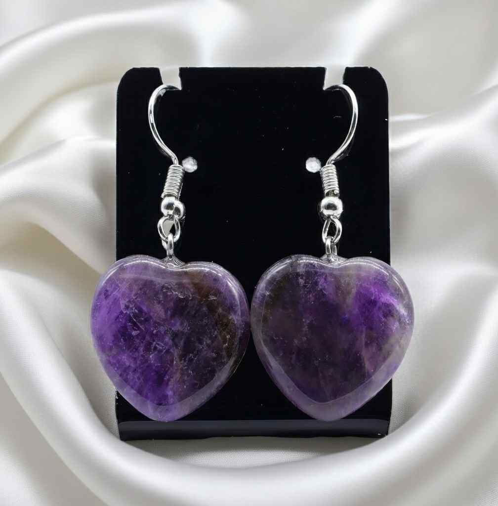 Boucle d'oreillle améthyste